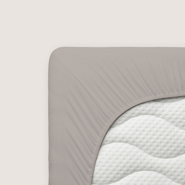 schlafgut Jersey-Spannbettlaken PURE 180-200 x 200-220 cm sand