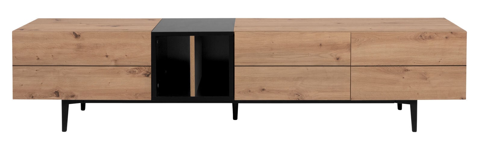 TV-Lowboard NOLA 195 x 48 cm Artisan Oak/ schwarz