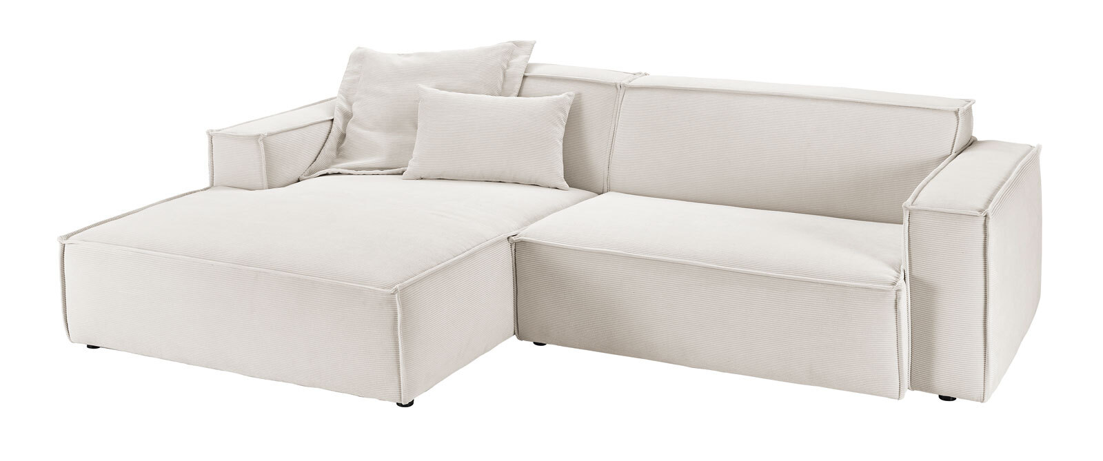 Ecksofa UPPER EAST 168 x 276 cm weiß