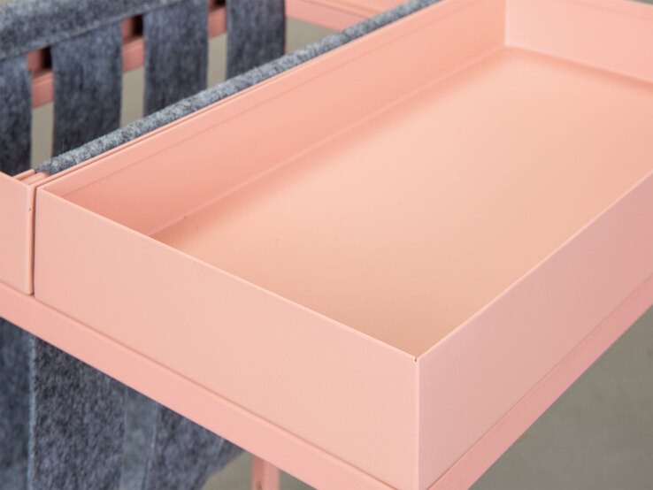 Beistelltisch TILL 35 x 40 cm Metall rosa