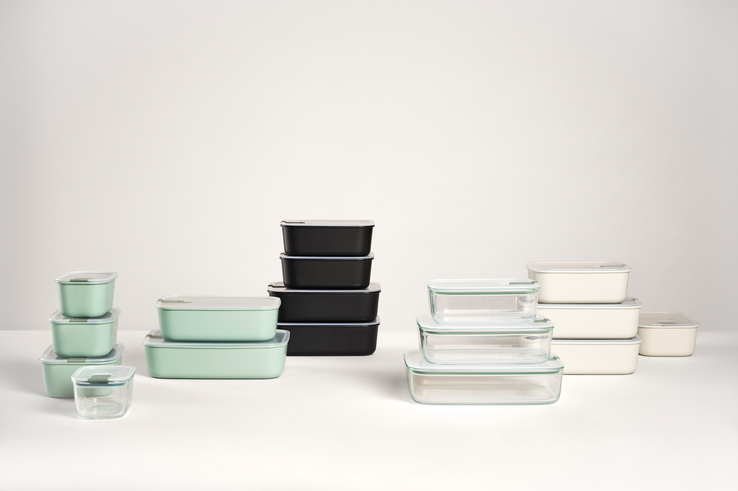 MEPAL Frischhaltedosen-Set EASYCLIP 3-teilig Nordic White Kunststoff