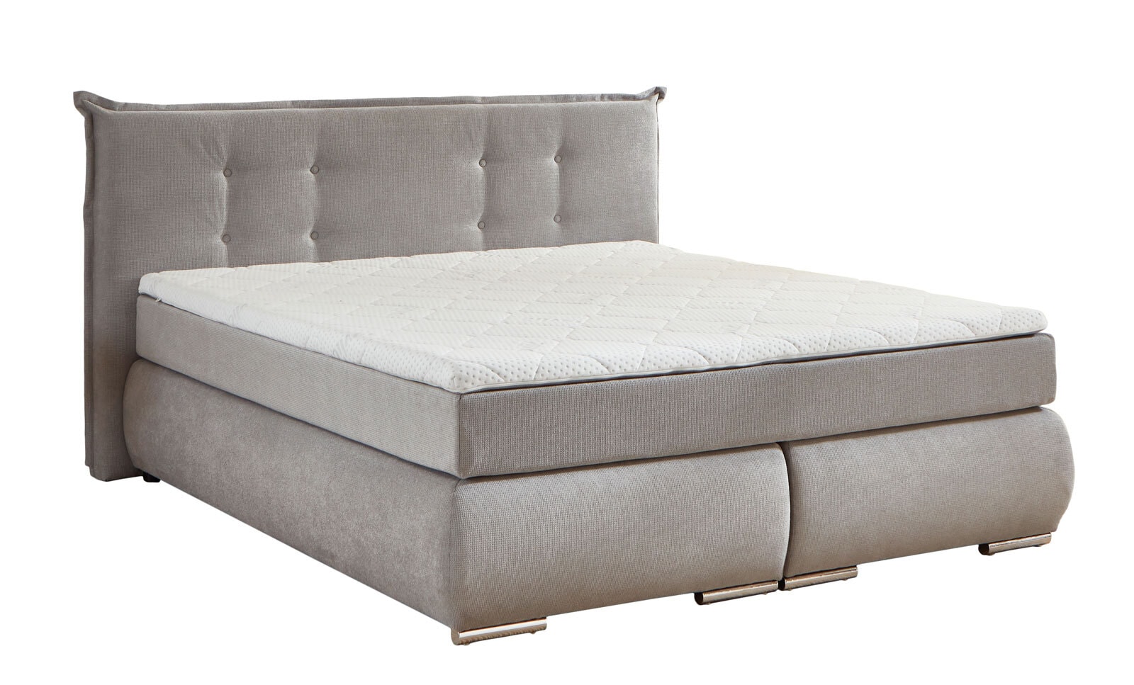 Boxspringbett RAY 180 x 200 cm silber