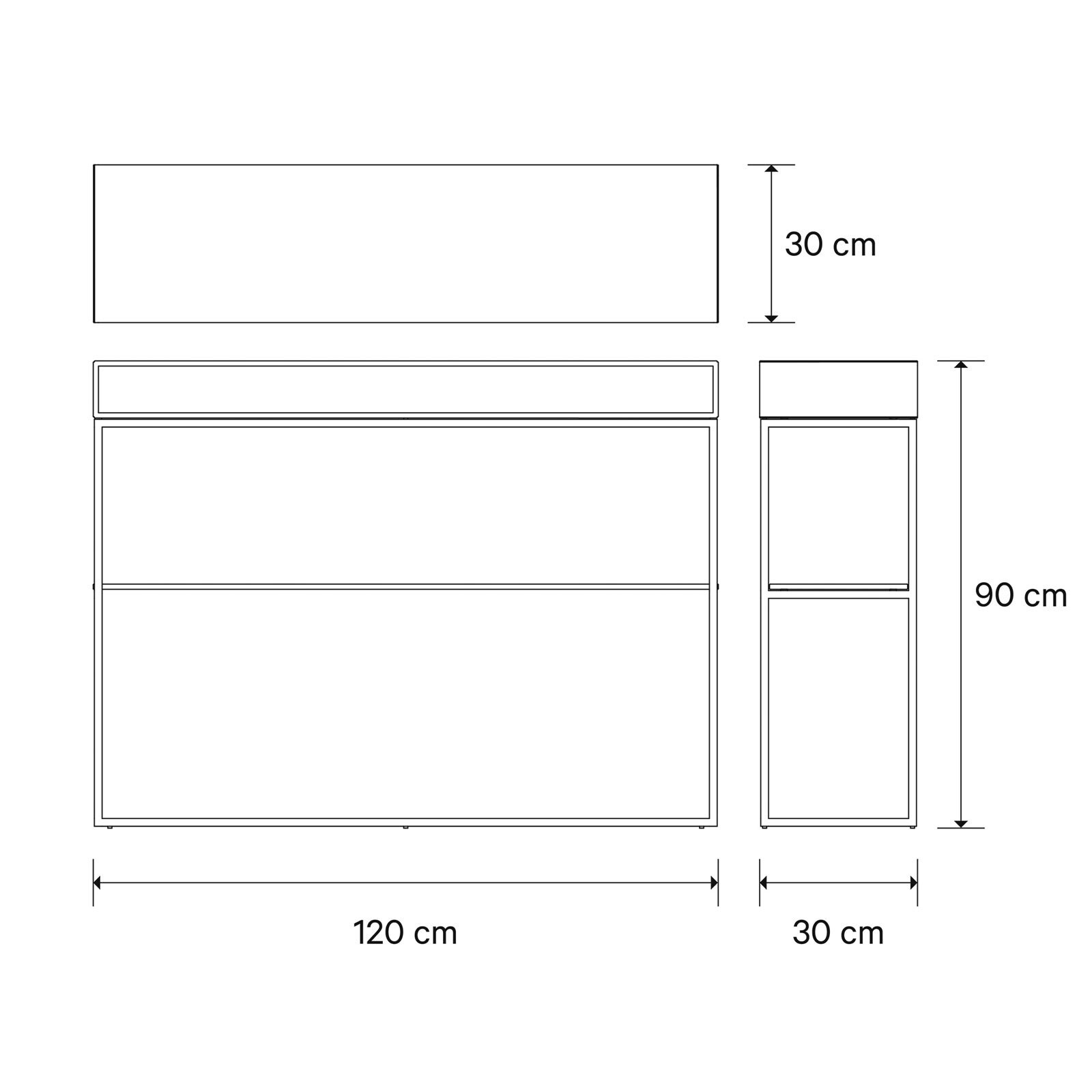 JOOP! Flurregal CUBE silberfarbig / Glas Optiwhite