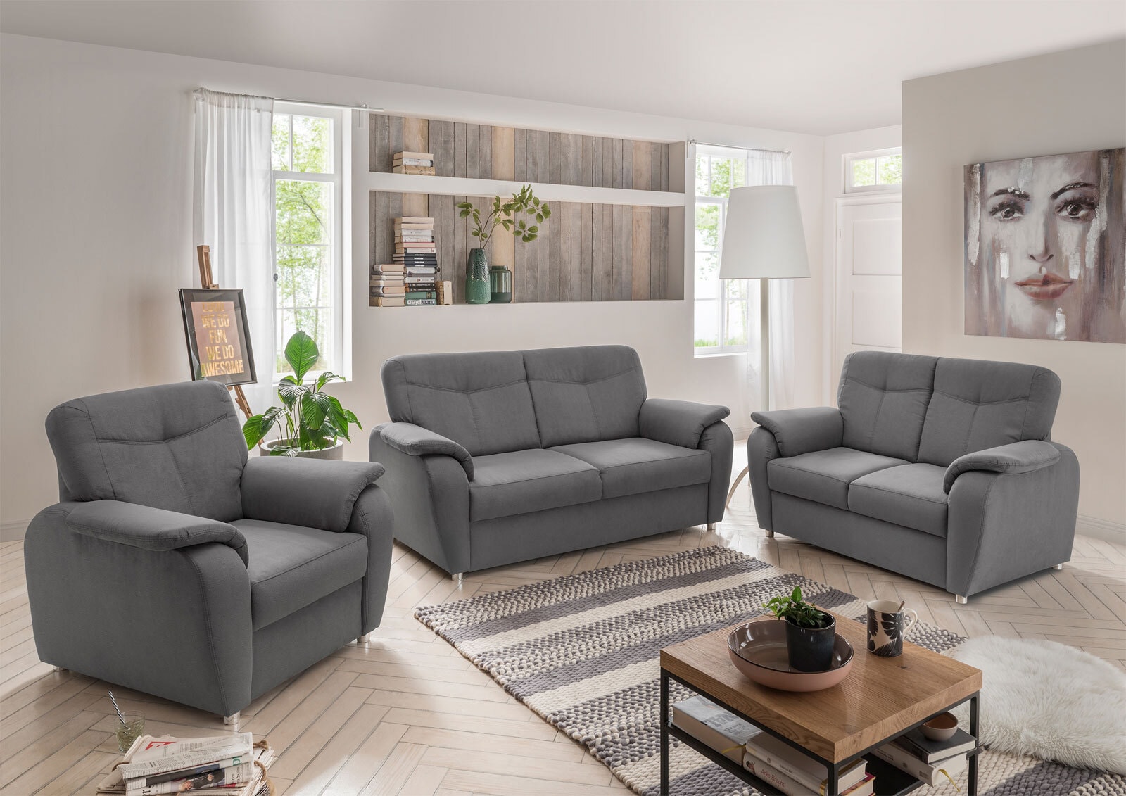 Sofa HEDDA 2-Sitzer anthrazit