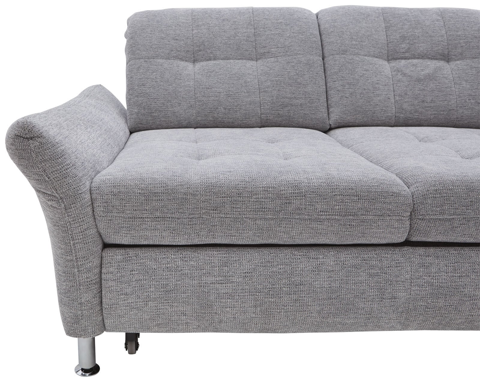 Ecksofa SEVRAN mit Schlaffunktion 242 x 210 cm alu