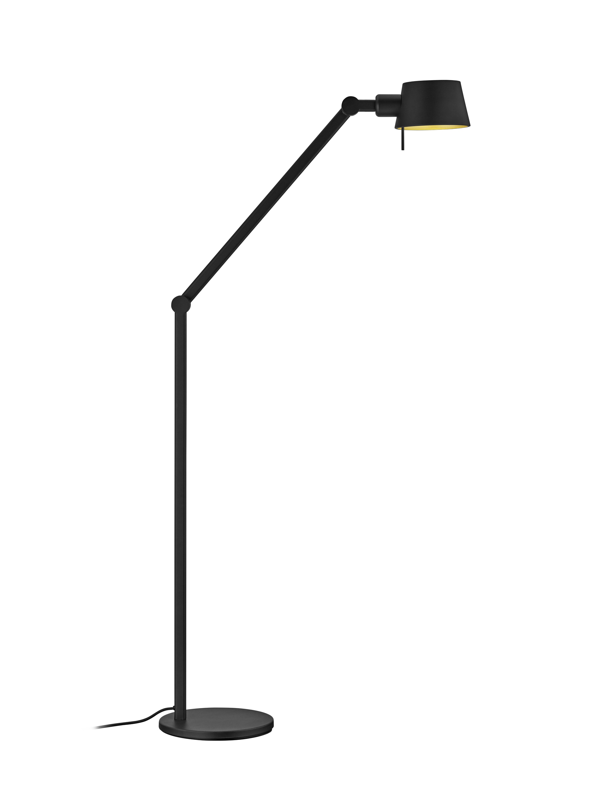 B-LEUCHTEN Retrofit Stehlampe MEDO 173 cm schwarz