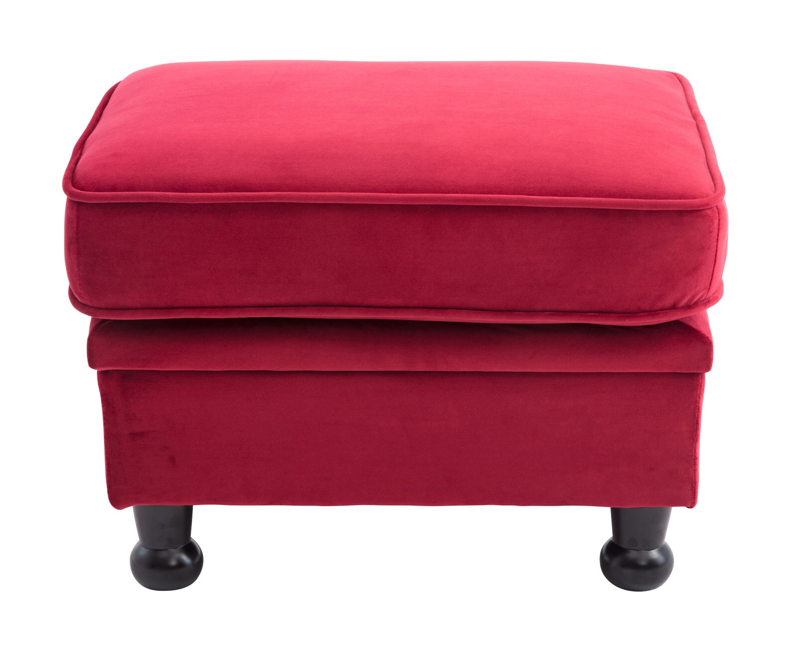 Hocker LONDON Samt rot