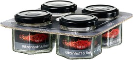 Ritzenhoff & Breker Vorratsglas MARA 4er Set 106 ml Glas sechskantig
