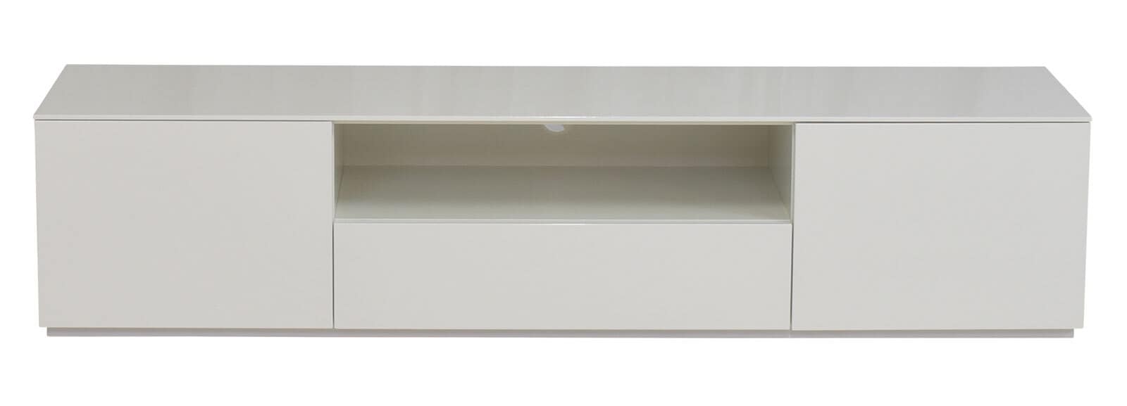Lowboard MONIQUE 180 x 40 cm Hochglanz weiß
