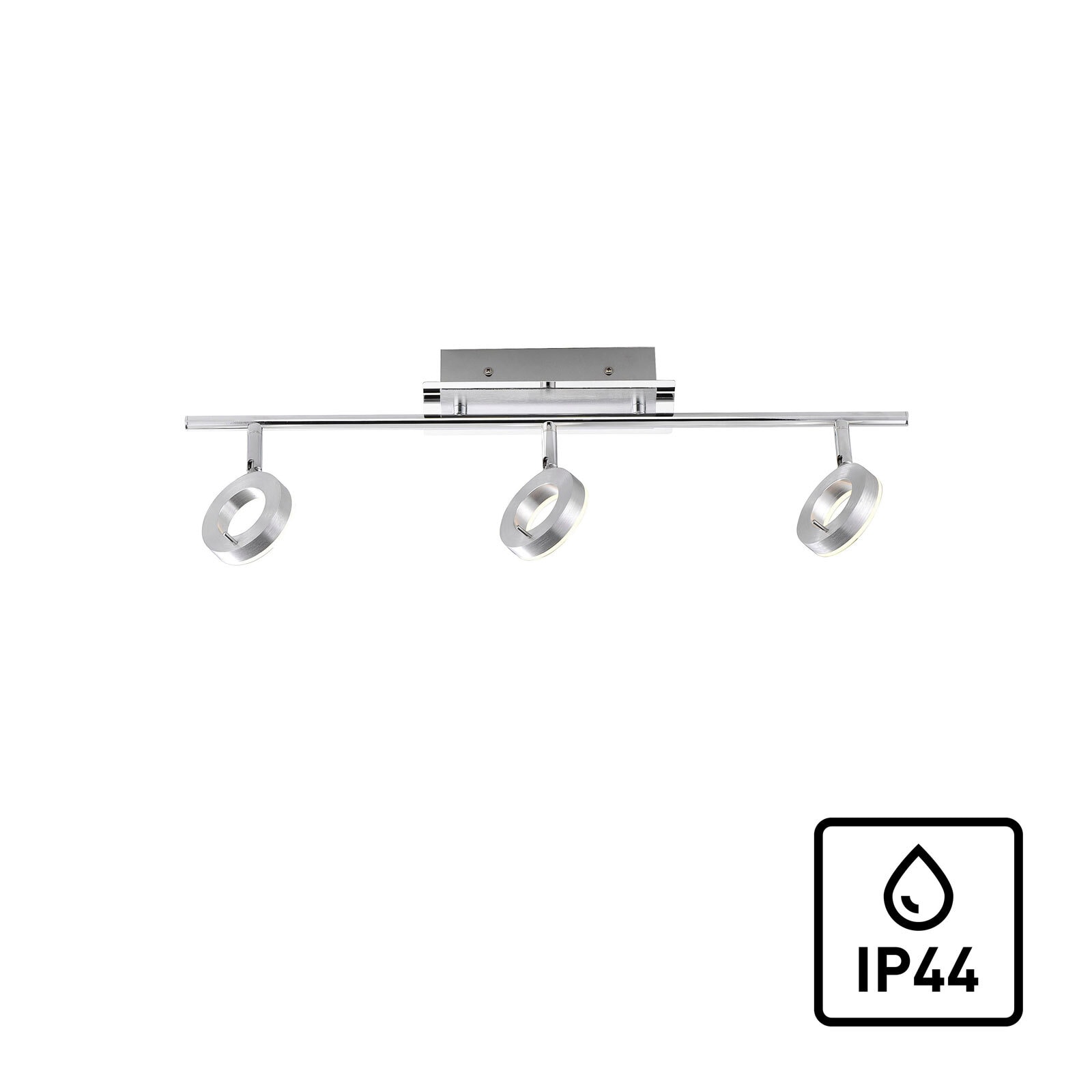 Paul Neuhaus LED Badlampe SILEDA 3 Spots alufarbig