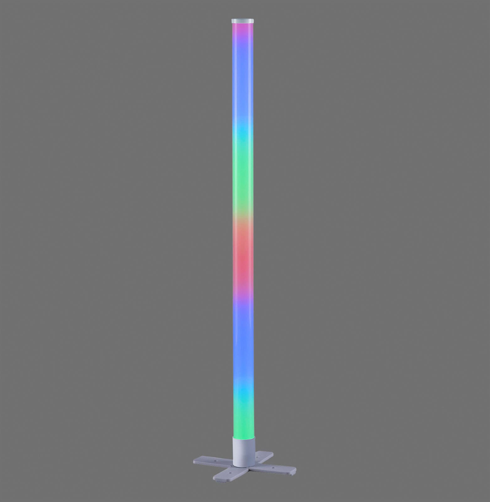 JUST LIGHT LED Stehlampe RINGO Rainbow 100 cm stahlfarbig