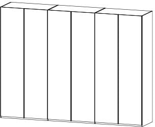 Kleiderschrank SKAT Graphit/ Glas Basalt