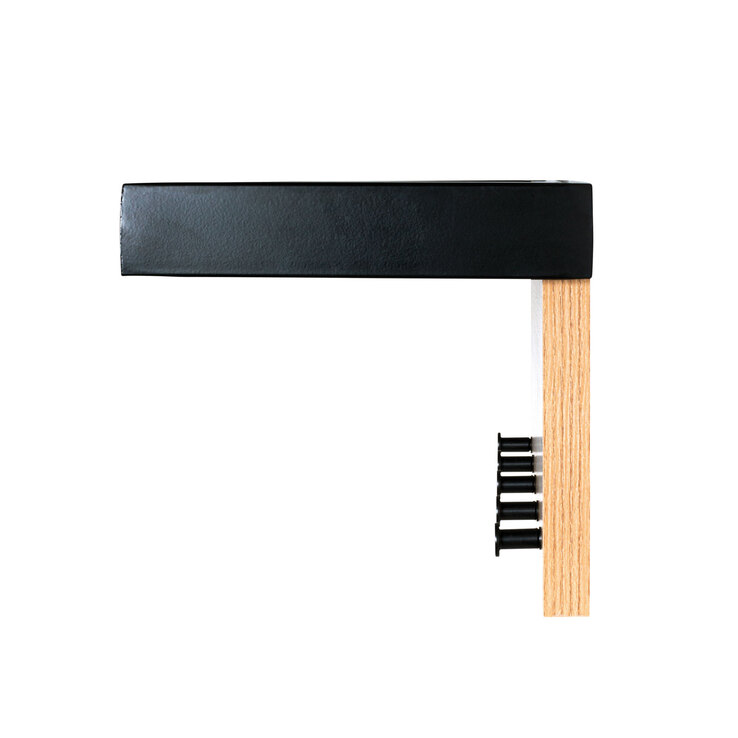 Wandgarderobe 70 x 24 cm Schwarz/ Eiche