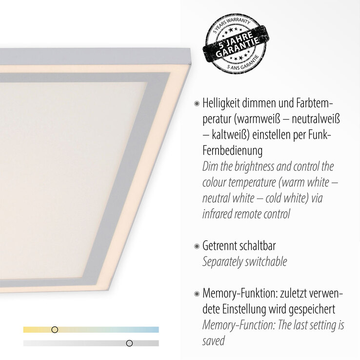 JUST LIGHT LED Deckenlampe EDGING 68 cm weiß