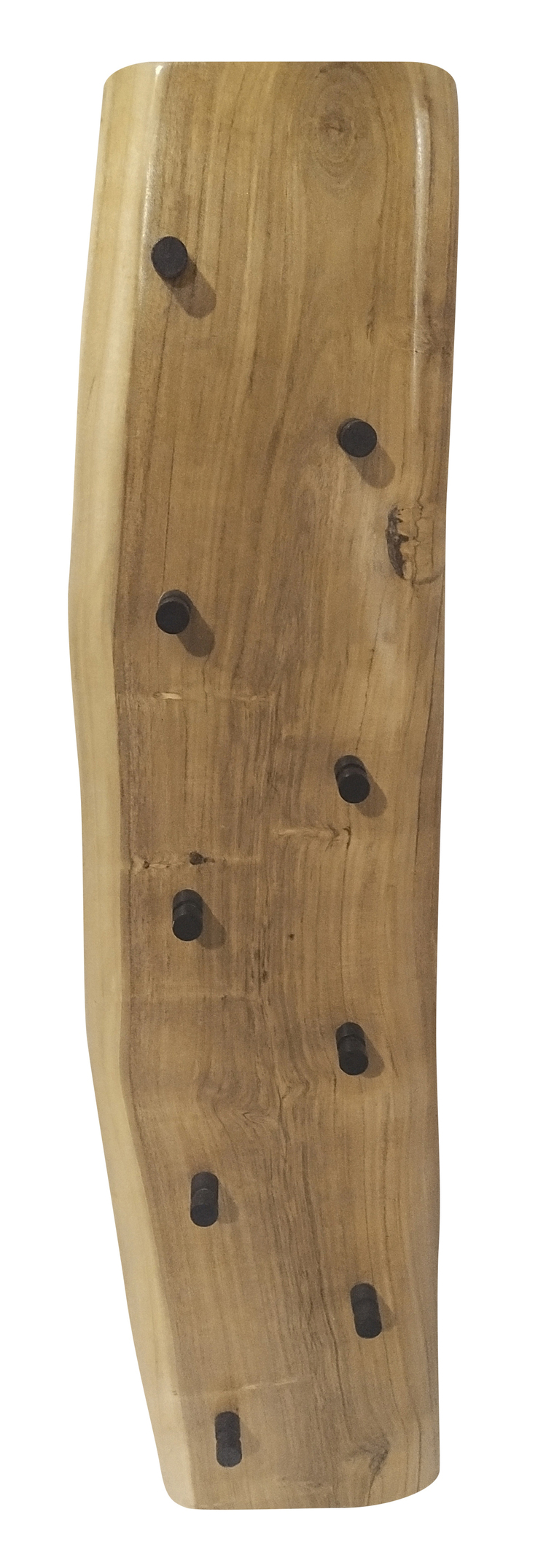 Wandgarderobe 99 x 22,5 cm Akazie mit Baumkante natur