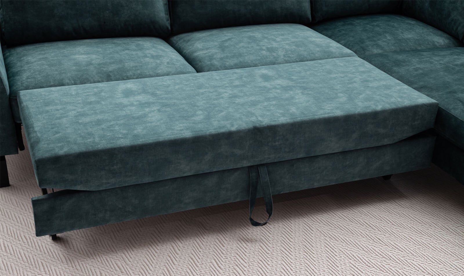 Ecksofa MOSAIK blau/ grau