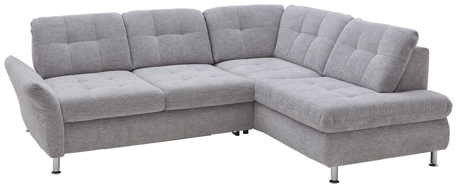 Ecksofa SEVRAN mit Schlaffunktion 242 x 210 cm alu