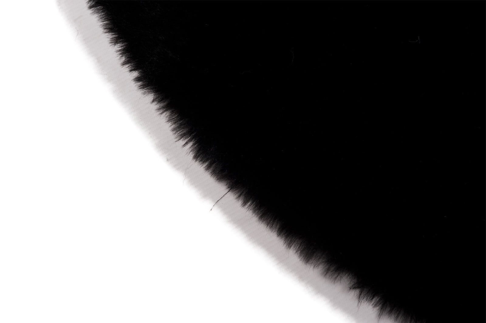 Hochflorteppich DREAM 80 cm rund schwarz