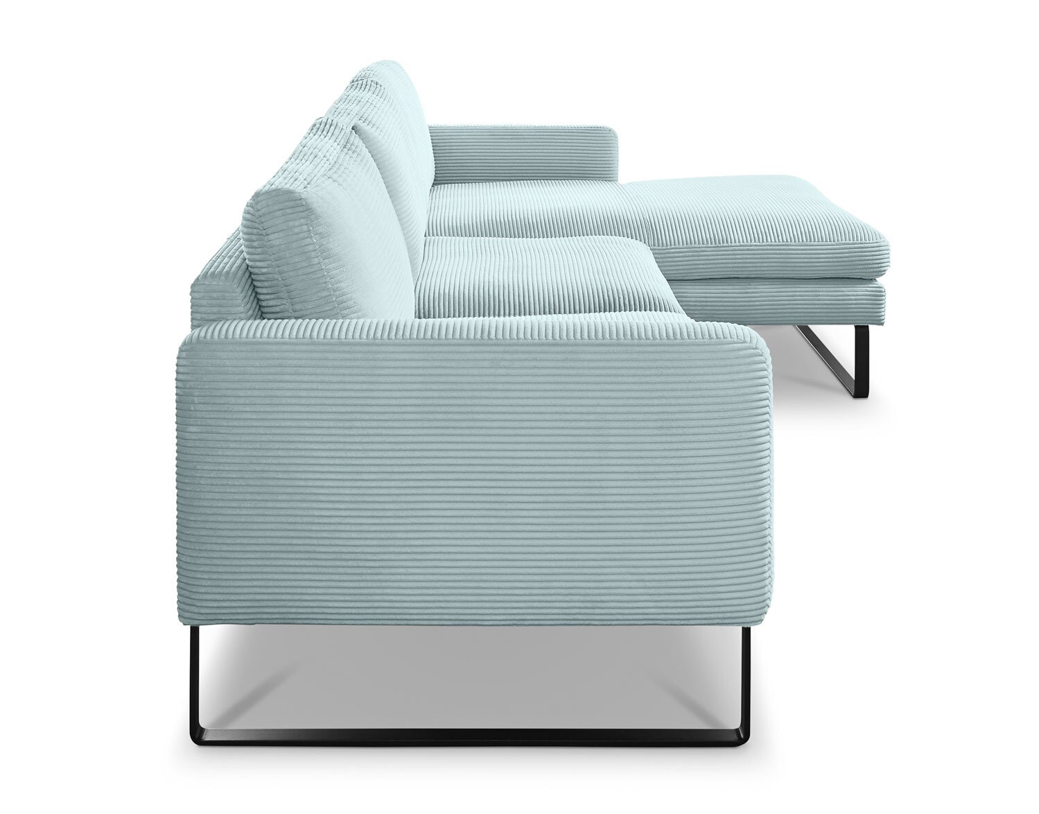 Ole Gunderson Ecksofa ROMA 298 x 154 cm Cord light blue