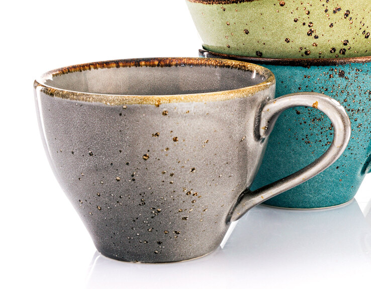 CreaTable Tasse NATURE COLLECTION 6er Set steingrau