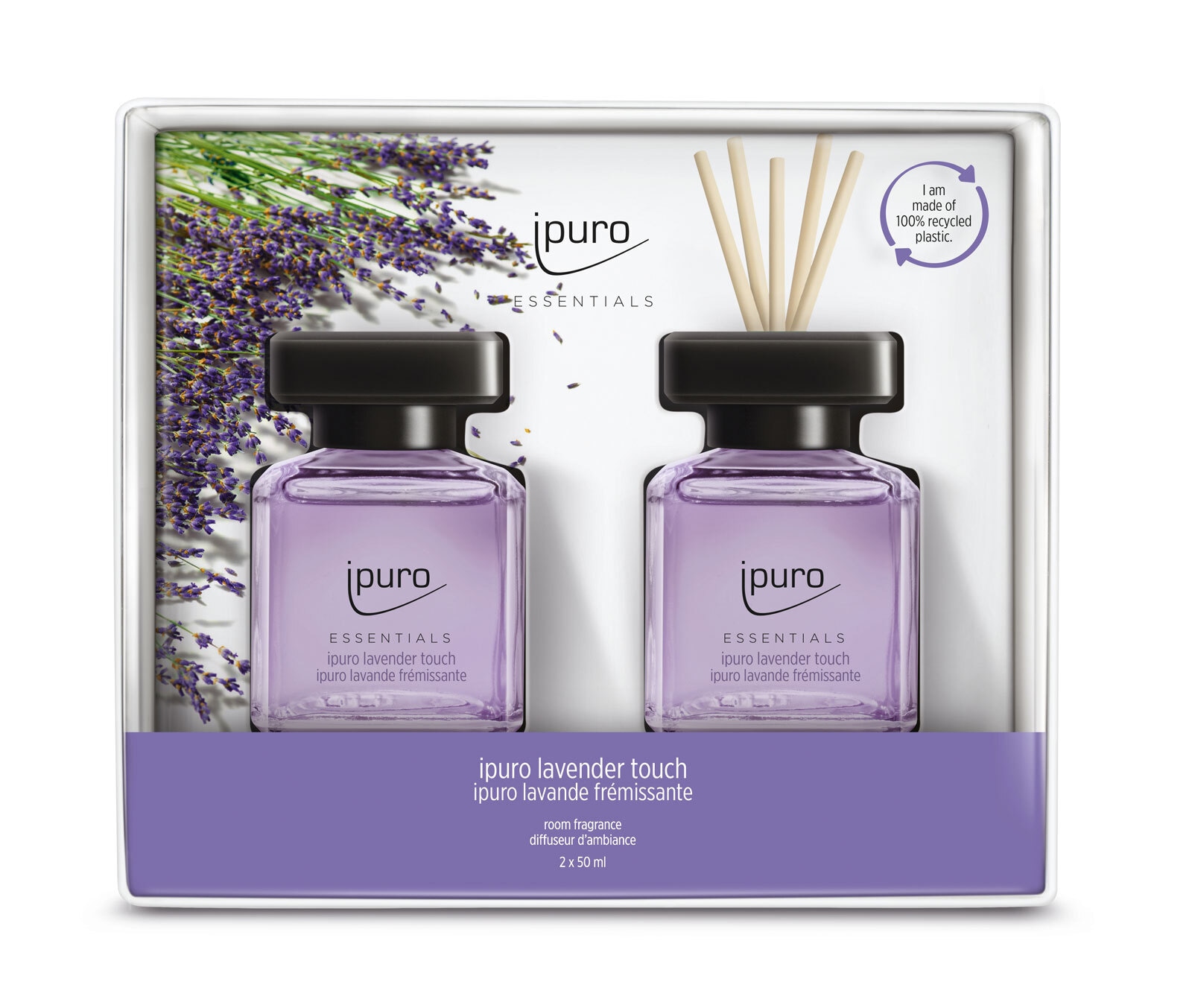 ipuro Raumduft Mini-Diffuser Set LAVENDER TOUCH 2 x 50 ml