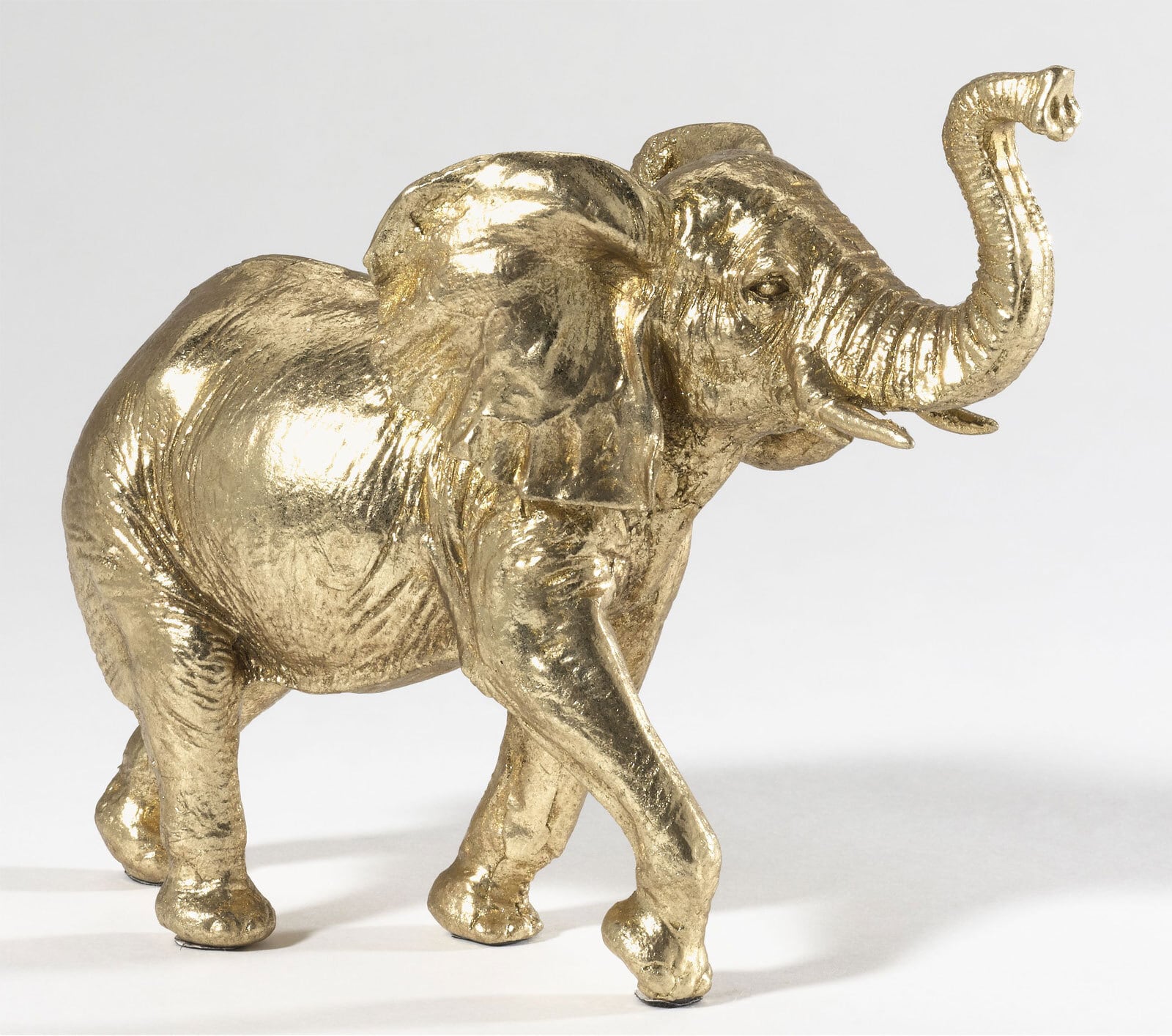 casaNOVA Dekofigur Elefant 17 cm goldfarbig
