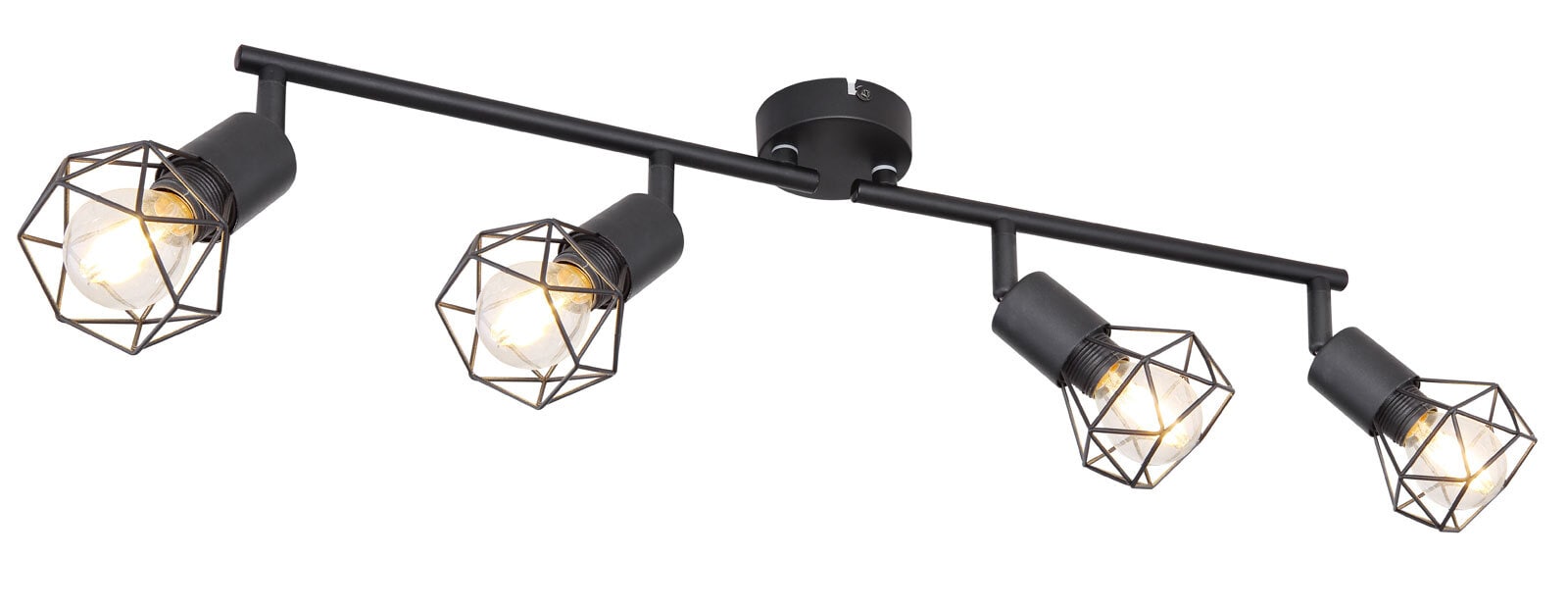 GLOBO Retrofit Deckenlampe XARA I 4 Spots schwarz