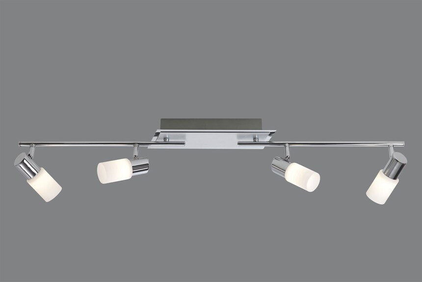 TRIO LED Deckenlampe mit 4 Spots CLAPTON chromfarbig