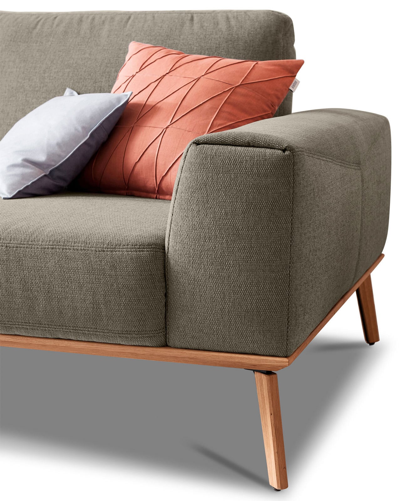 SCHÖNER WOHNEN-Kollektion Sofa 3-Sitzer STAGE Stoff Trend sandgrün