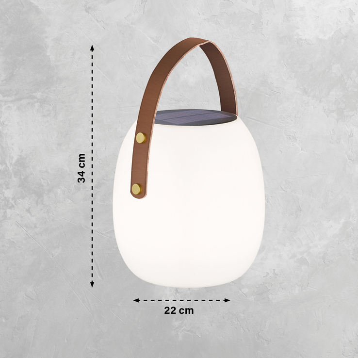 SCHÖNER WOHNEN-Kollektion Akku LED Tischlampe BELL 34 cm weiß