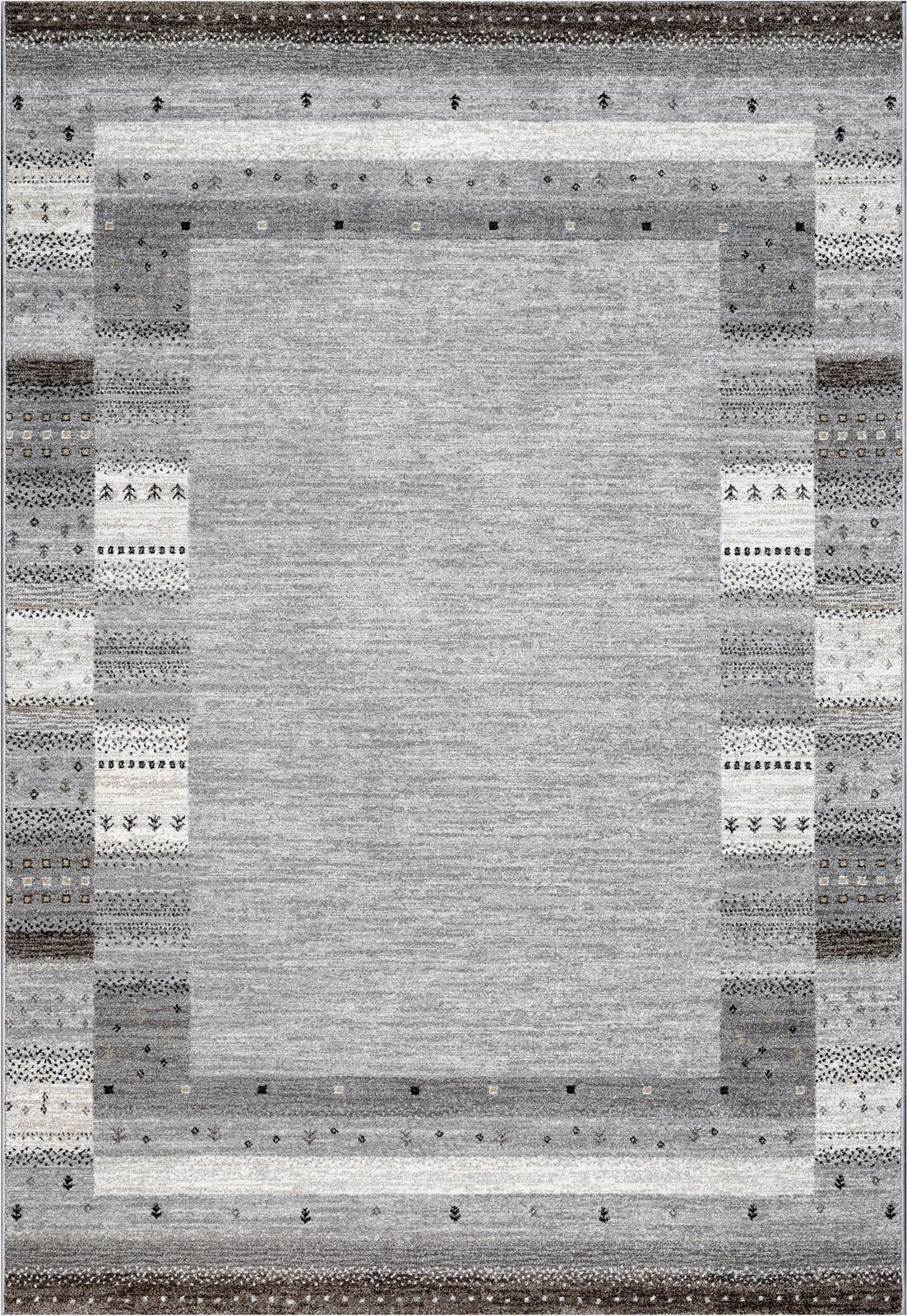 Webteppich SAHARA 200 x 250 cm grau/braun