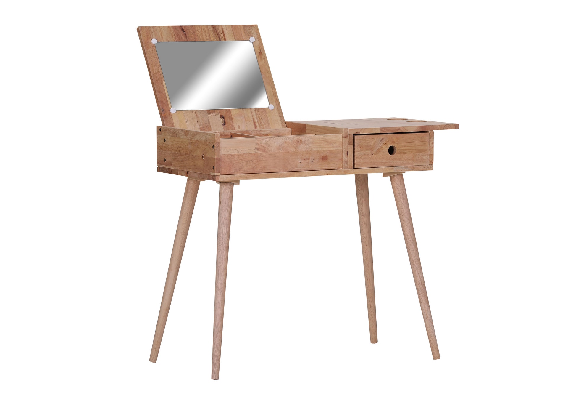 INTERhome Schminktisch RUBBY 90 x 77 cm Rubberwood massiv