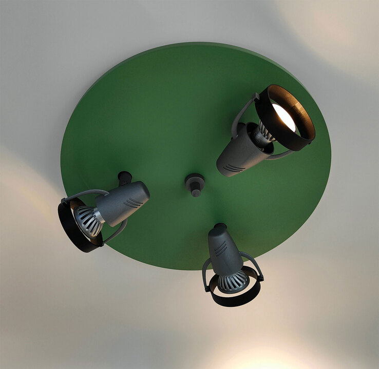 niermann Retrofit Kinderlampe Decke 3 Spots STRAHLER salbei