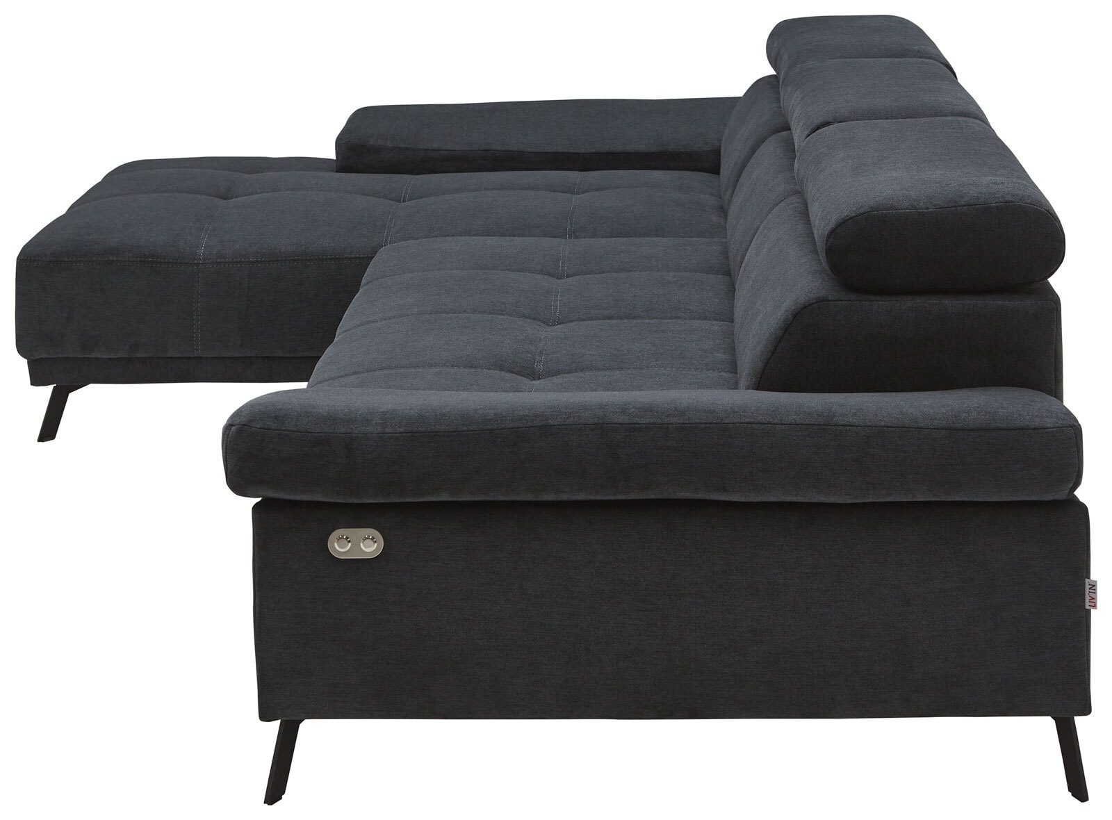 Ecksofa DENIA F 192 x 309 cm dunkelgrau