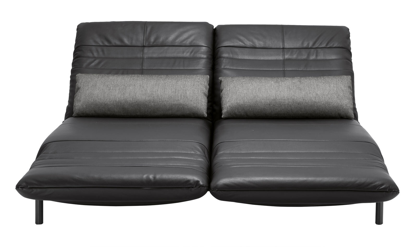 ROLF BENZ Ledersofa 3-Sitzer PLURA schwarz