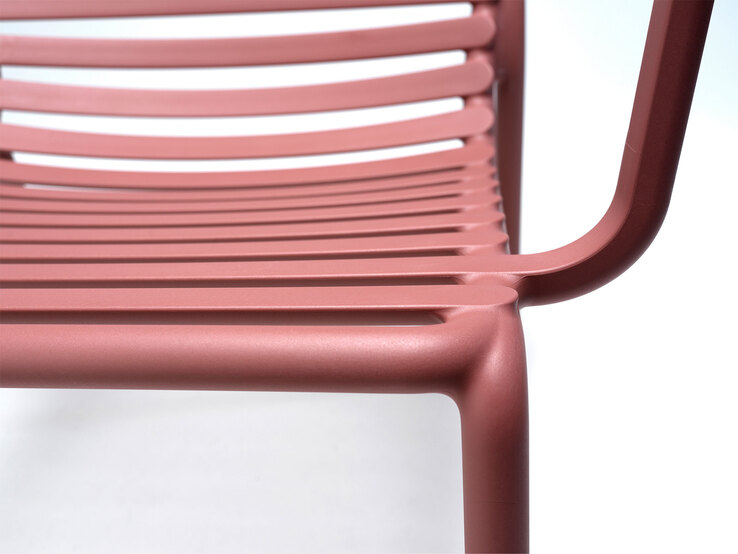 NARDI Stapelstuhl Garten DOGA AL 2er Set marsala