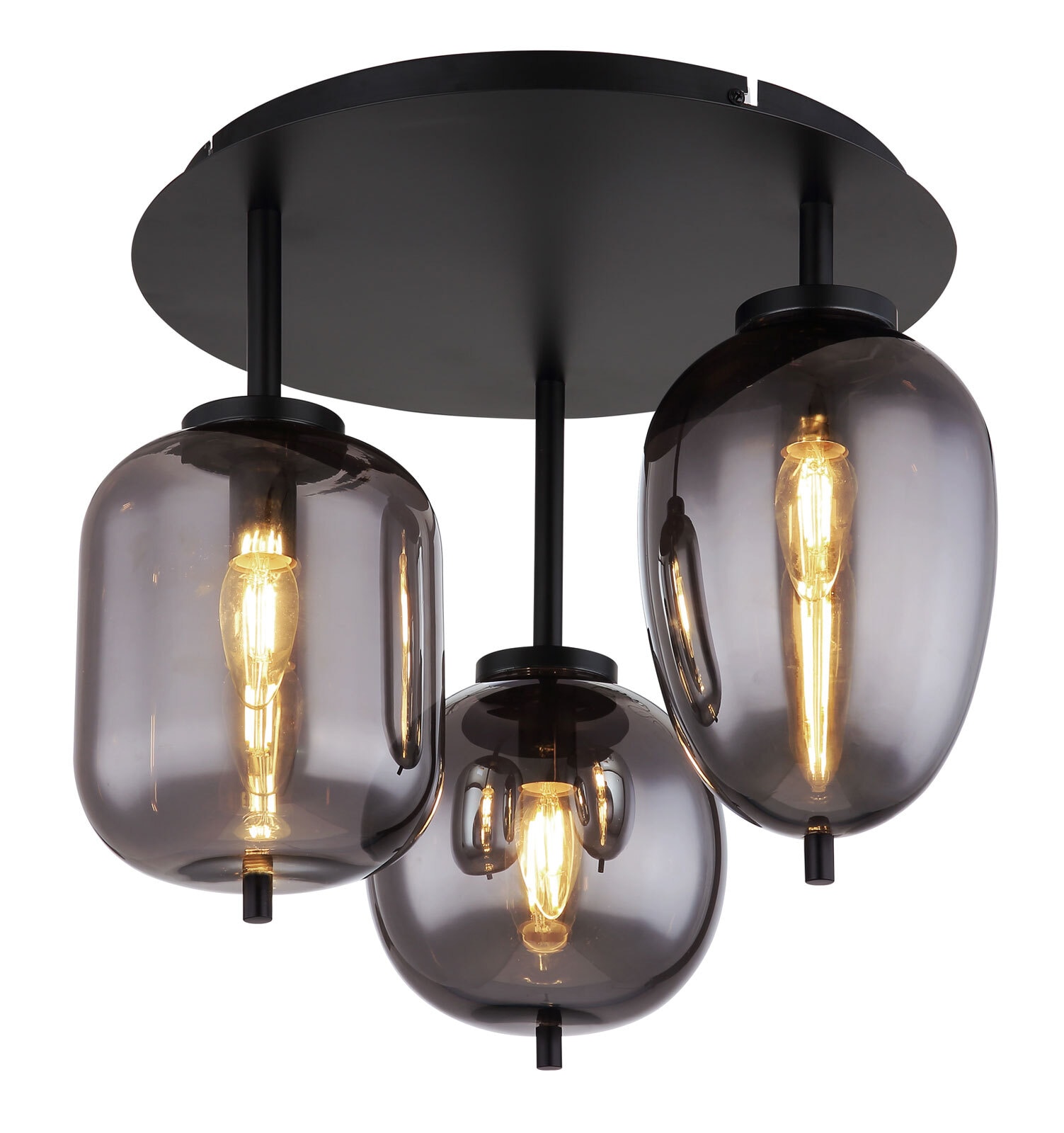 GLOBO Retrofit Deckenlampe BLACKY 3-flg