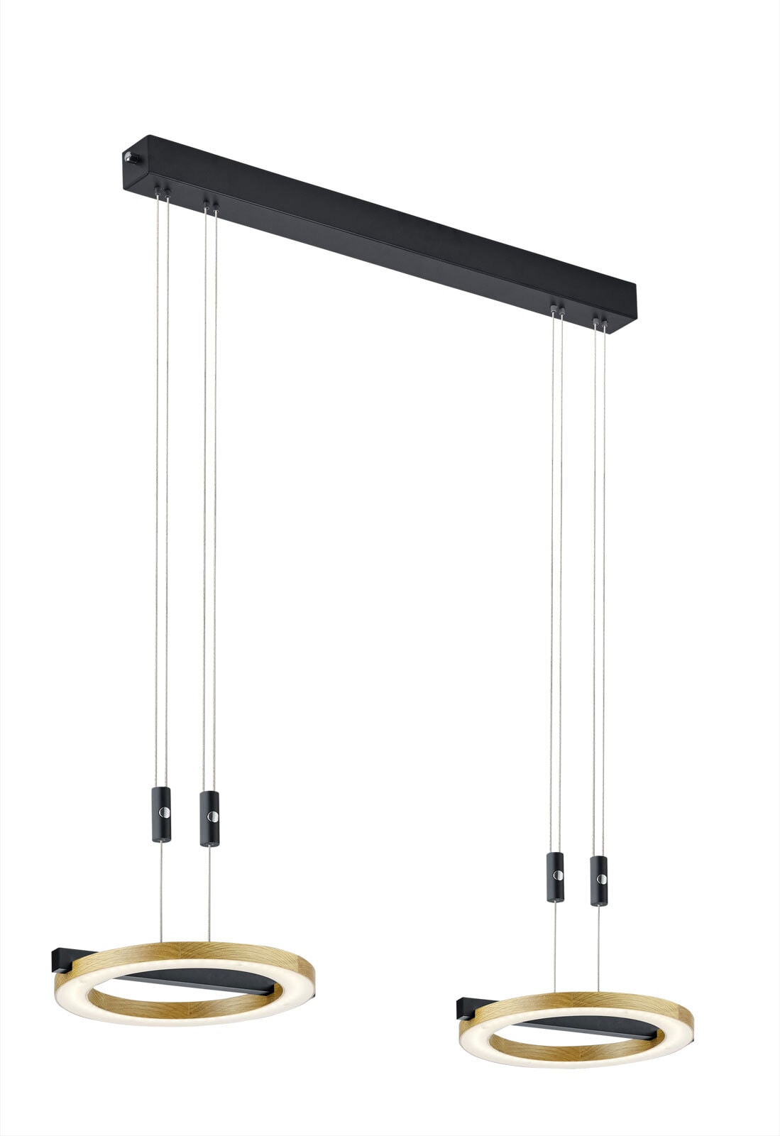MONDO LED Balkenpendel NELLA 2-flg Holz /schwarz