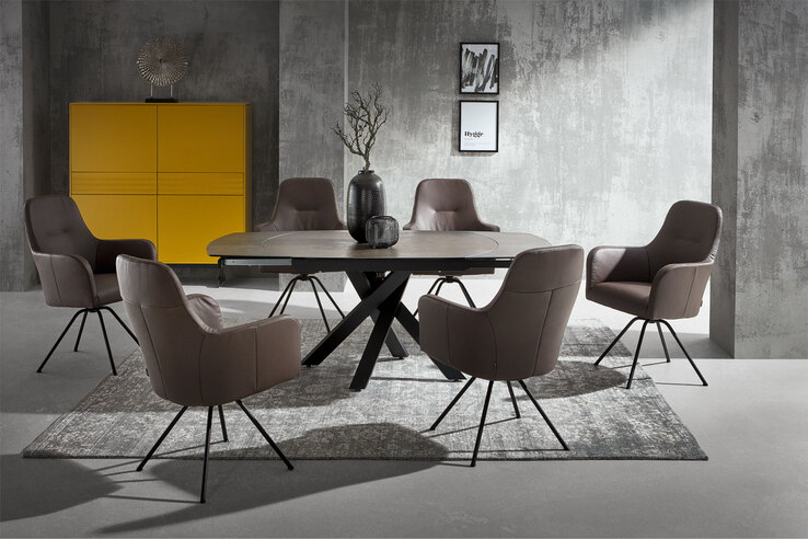 PURO Esstisch oval MEMPHIS 130-190 x 100 cm