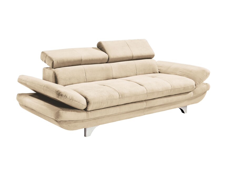 Sofa 3-Sitzer COTTA 104 x 233 cm Stoffbezug beige