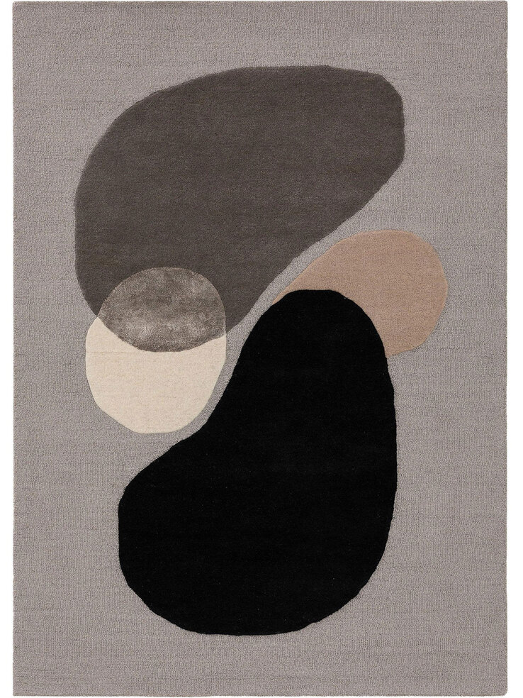 benuta pure Wollteppich KYOTO 160 x 230 cm multicolor/grau