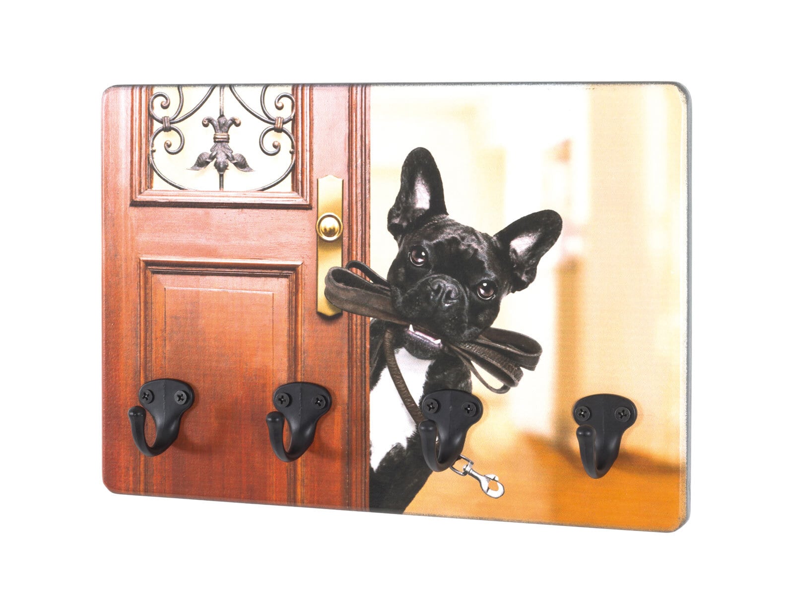 Schlüsselboard HUND 30 x 21 x 5 cm Holznachbildung mehrfarbig 