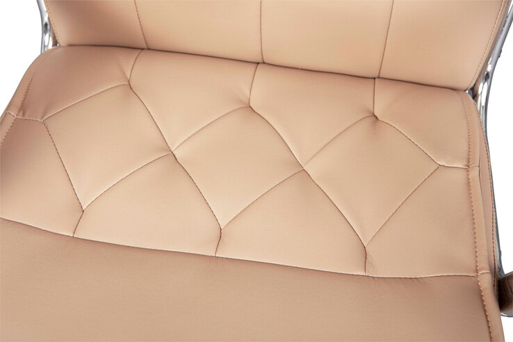 Drehstuhl PATRICK Lederoptik beige 70 x 114 x 62 cm