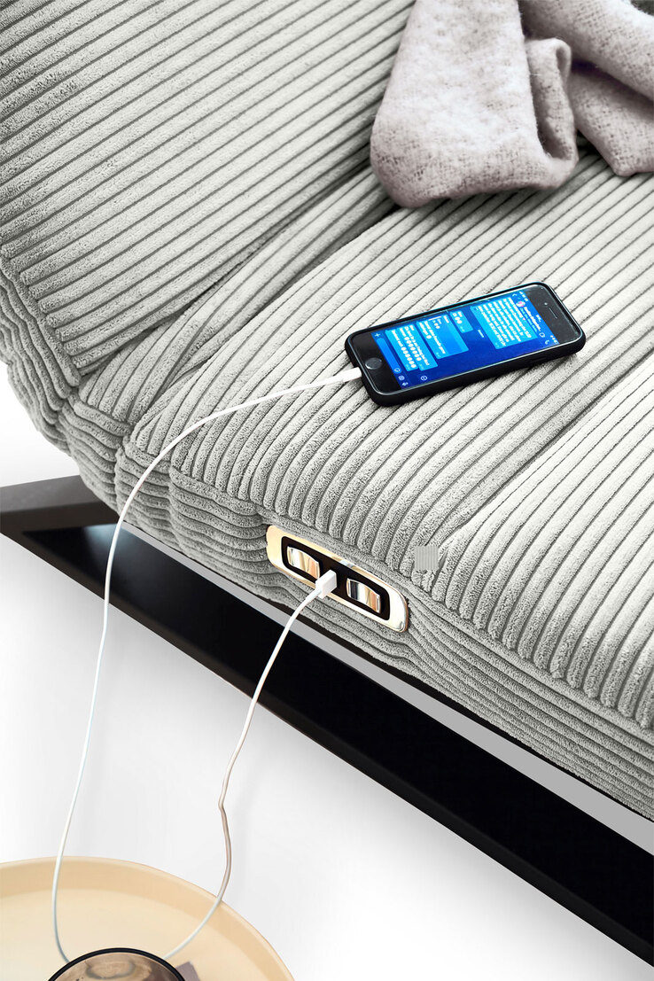 Ole Gunderson Relaxliege KARLSSON Cord lightgrey