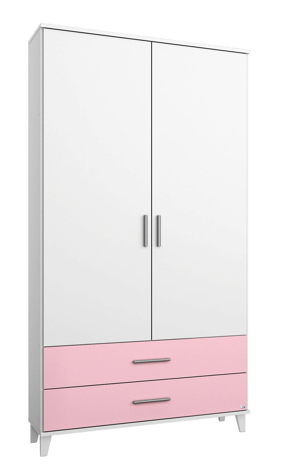 Kleiderschrank AIK 85 x 196 cm Alpinweiß/Rosa