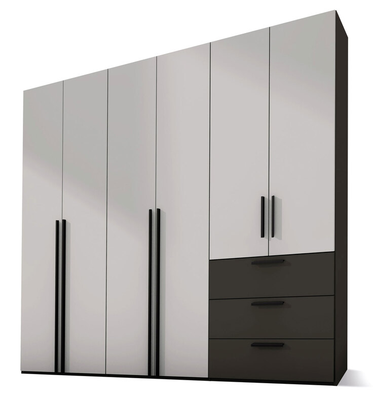 nolte Kleiderschrank 300 x 223 cm Basaltgrau/ Seidengrau