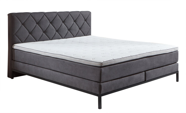 Boxspringbett ROCKAWAY 180 x 200 cm anthrazit