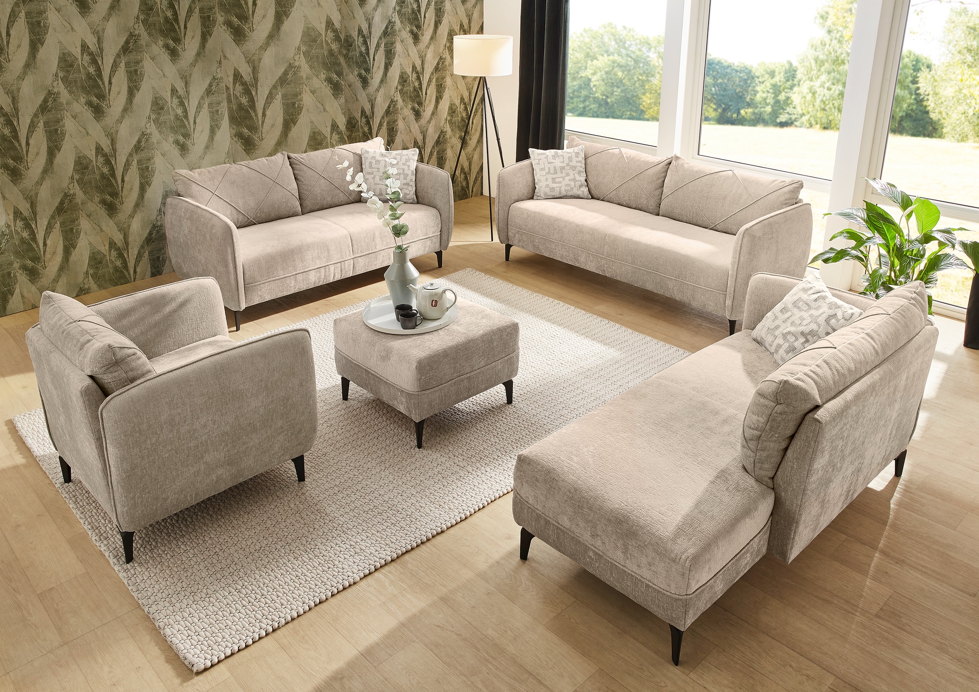 Sofa 3-Sitzer AIRIN 201 cm beige