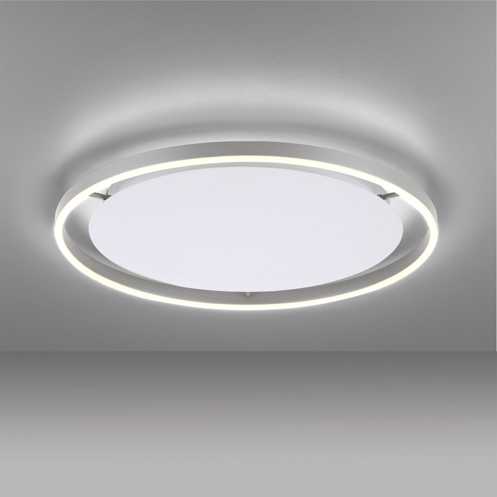JUST LIGHT LED Deckenlampe RITUS 58 cm alufarbig