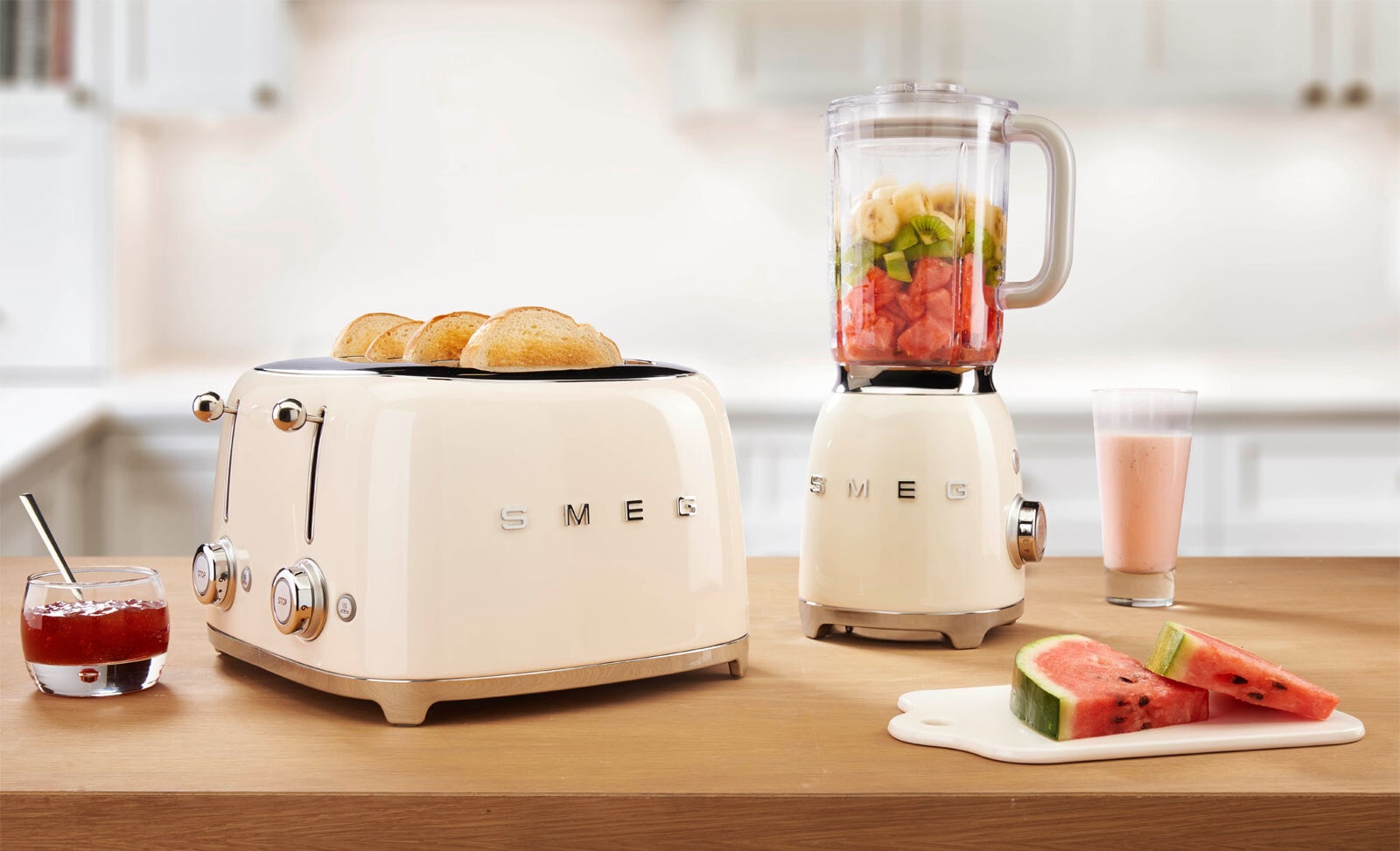 SMEG Toaster 4-Schlitz Retro Creme